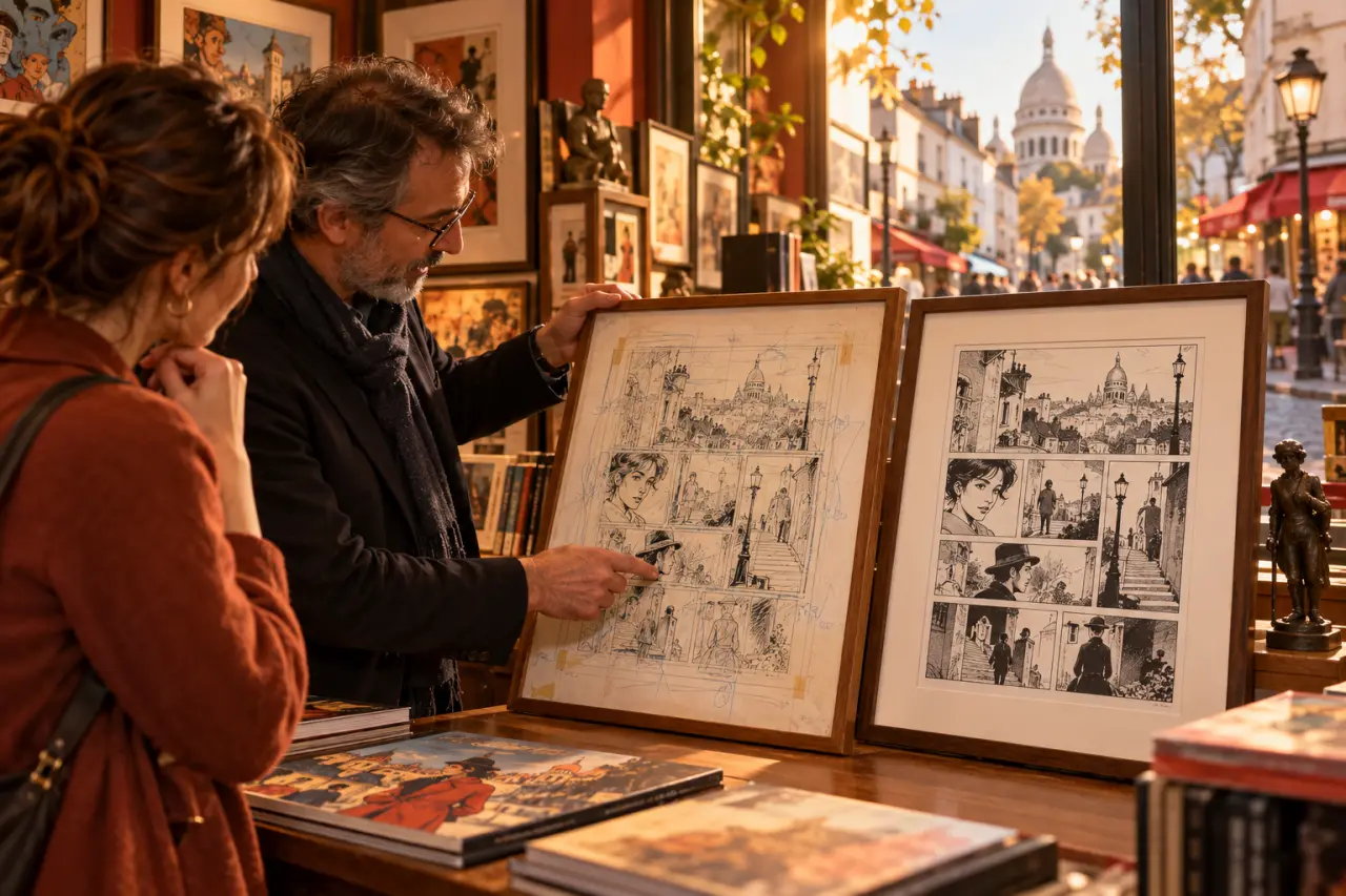 Galerie 9e Art à Montmartre : distinguer une planche originale d’une reproduction