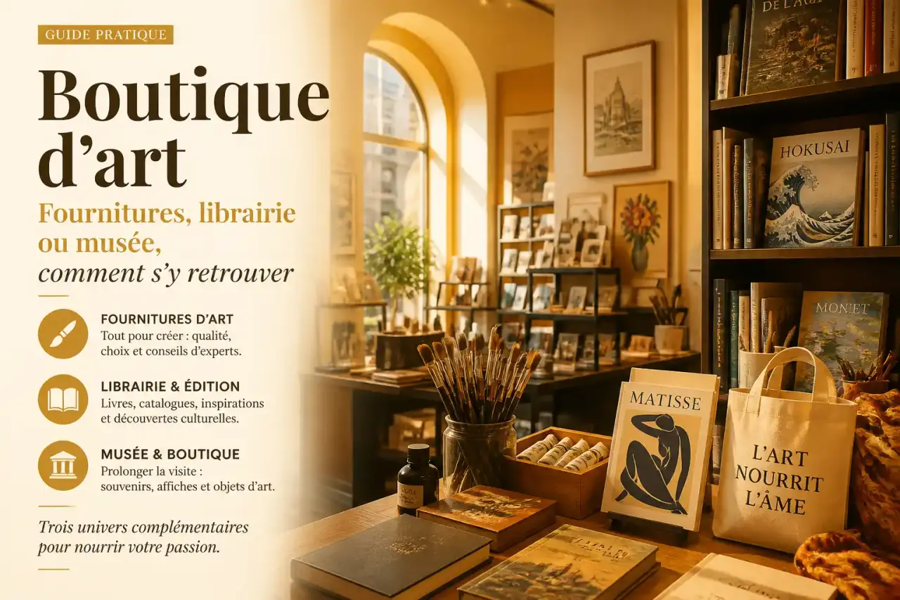 Boutique d'art : fournitures, librairie ou musée, comment s'y retrouver