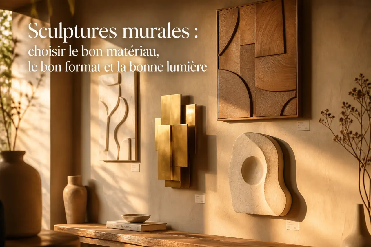 Sculptures murales : choisir le bon matériau, le bon format et la bonne lumière