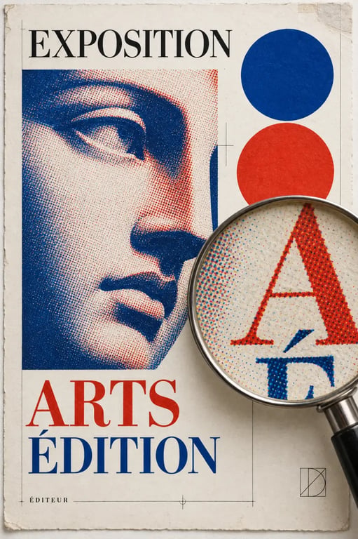 Détails d’impression et de conservation d’une affiche d’exposition d’art