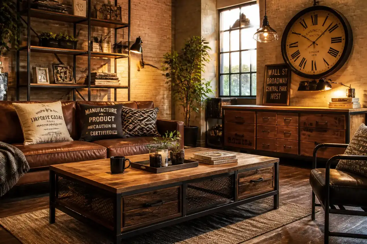 Déco vintage industriel : le mix bois-métal qui évite l'effet loft froid