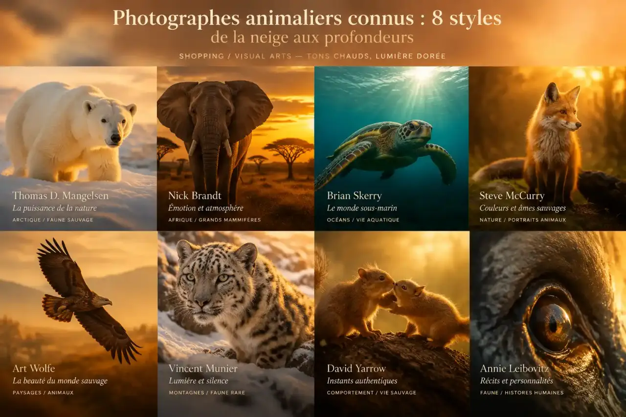 Photographes animaliers connus : 8 styles, de la neige aux profondeurs