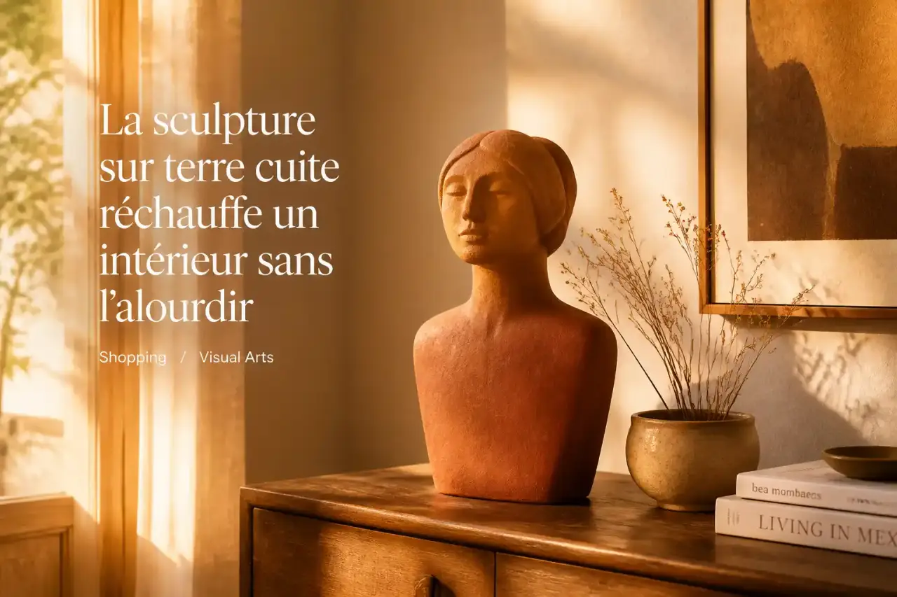 La sculpture sur terre cuite réchauffe un intérieur sans l’alourdir