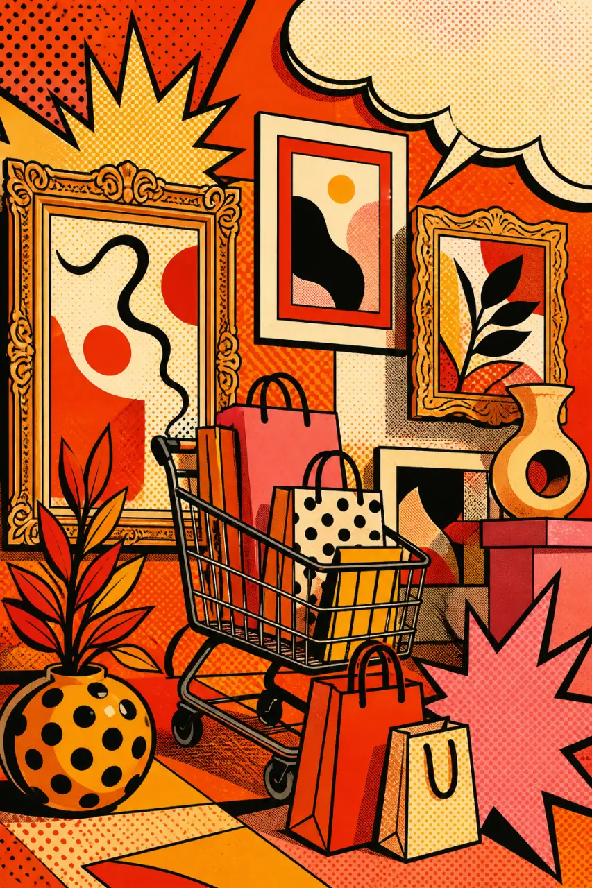 Affiche pop art : le mur statement qui réveille salon, bureau et entrée