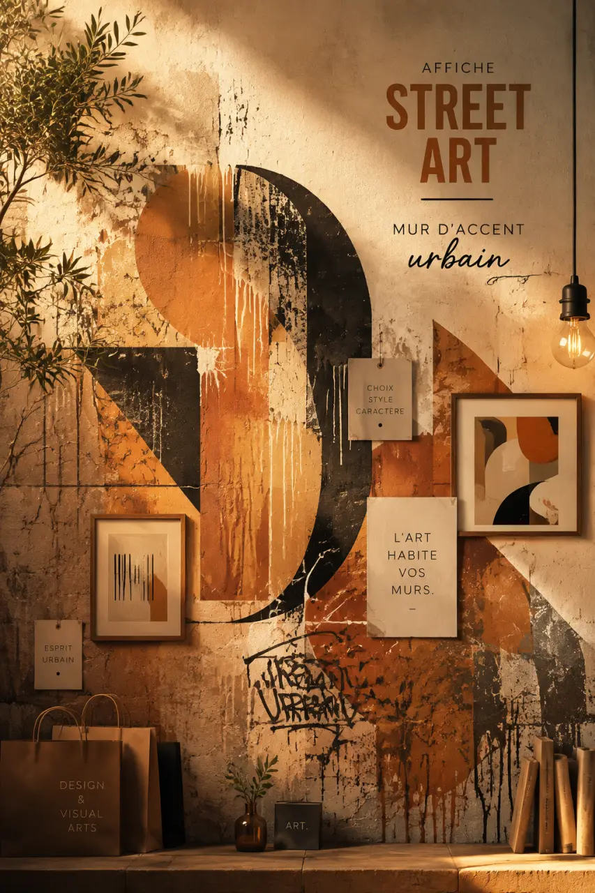 Affiche street art : le bon choix pour un mur d’accent urbain sans surcharger la pièce