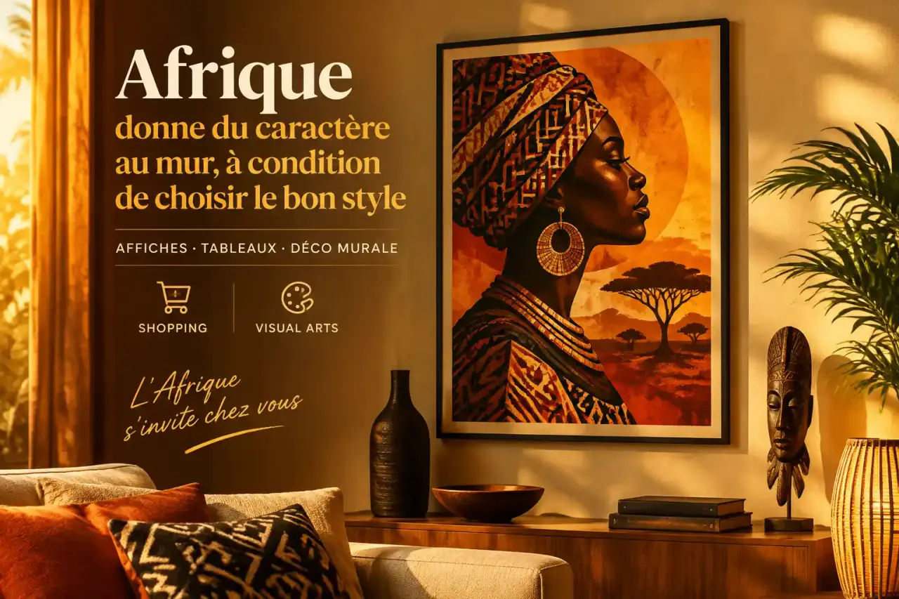 Une affiche Afrique donne du caractère au mur, à condition de choisir le bon style