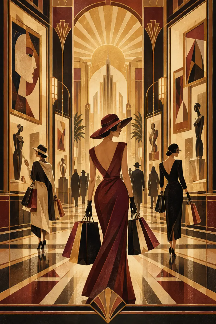 Une affiche Art déco réussie tient au motif, au format et au support