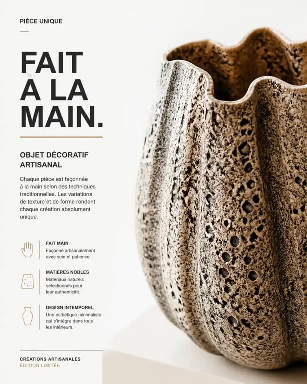Objet de décoration artisanal et unique disponible chez Ømm Bordeaux